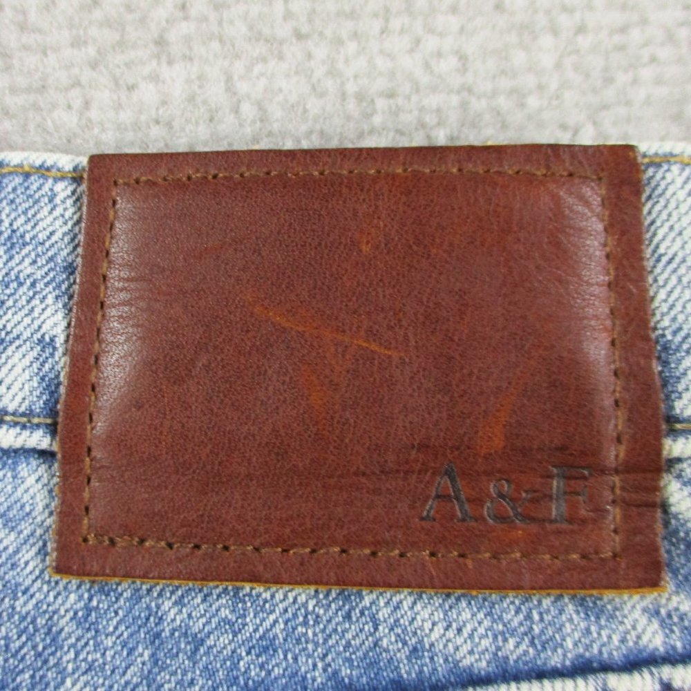Abercrombie & Fitch Jeans Mens 28x30 Blue Denim Rustin Custom Painted ATL Hawks - Picture 7 of 11